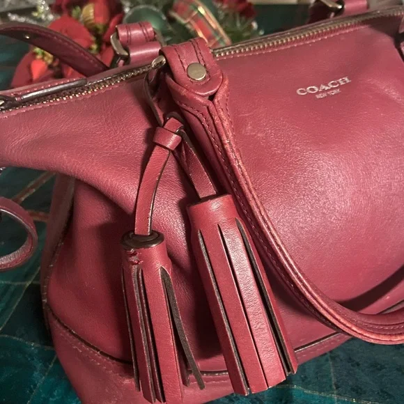 Coach Red Leather Shoulder Bag - Picture 2 of 10